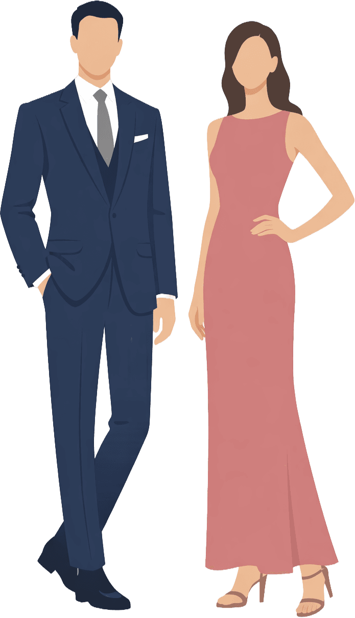 convidados vestidos de acordo com dress code da cerimonia - Passeio Completo